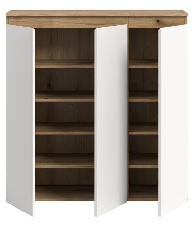 Kommode Assino in wei� und Evoke Eiche 105 x 111 cm