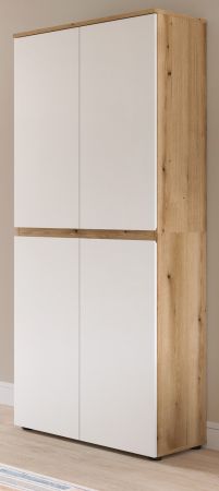 Mehrzweckschrank Assino in wei� und Evoke Eiche 70 x 175 cm