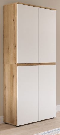 Mehrzweckschrank Assino in wei� und Evoke Eiche 70 x 175 cm
