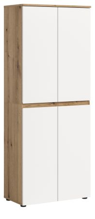 Mehrzweckschrank Assino in wei� und Evoke Eiche 70 x 175 cm