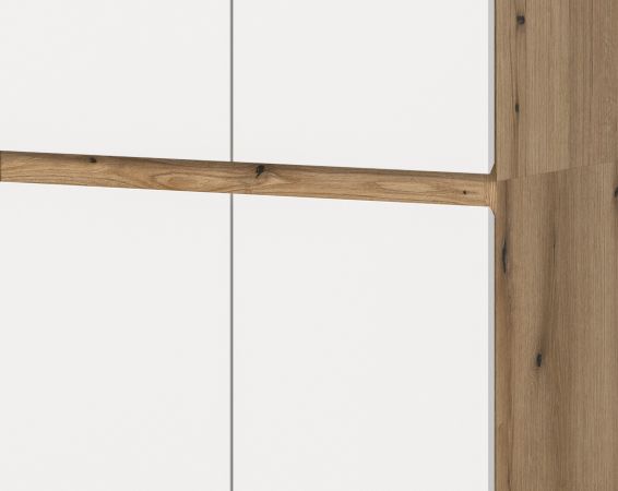 Mehrzweckschrank Assino in wei� und Evoke Eiche 105 x 175 cm