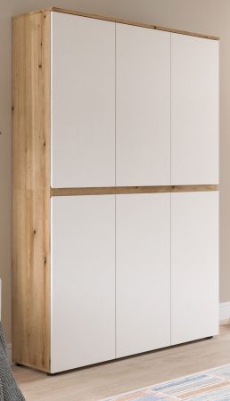 Mehrzweckschrank Assino in wei� und Evoke Eiche 105 x 175 cm