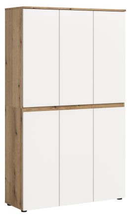 Mehrzweckschrank Assino in wei� und Evoke Eiche 105 x 175 cm