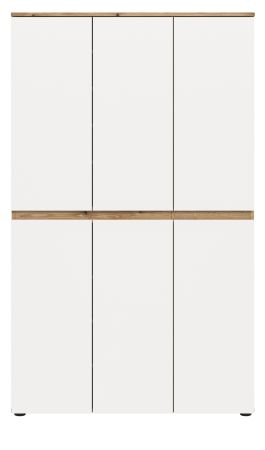 Mehrzweckschrank Assino in wei� und Evoke Eiche 105 x 175 cm