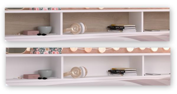 Parisot Kinder- und Jugendzimmer Sleep11 in wei� Komplett-Set 2-teilig mit Stauraumbett und Kleiderschrank