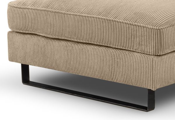 Sofa Valero in beige Cord Ecksofa 4-Sitzer 276 x 183 cm