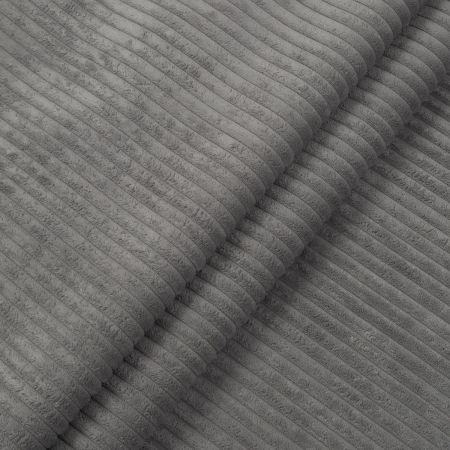 Sofa Valero in grau Cord Ecksofa 4-Sitzer 276 x 183 cm