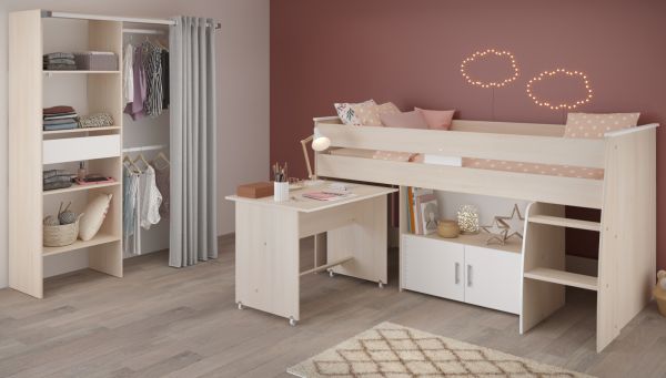 Parisot Kinder- und Jugendzimmer Set 2-teilig Charly22 in Akazie und wei�
