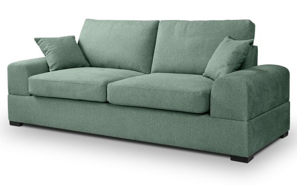 Sofa Novana in petrol Strukturstoff 3-Sitzer 221 cm