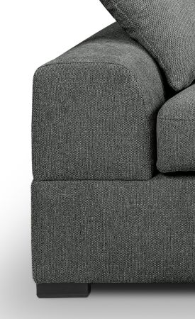 Sofa Novana in grau Strukturstoff 3-Sitzer 221 cm
