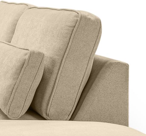 Sofa Pargola in beige Webstoff Ecksofa 4-Sitzer 305 x 281 cm
