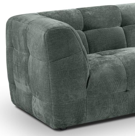Sofa Astaro in petrol Strukturstoff 2,5-Sitzer 217 cm