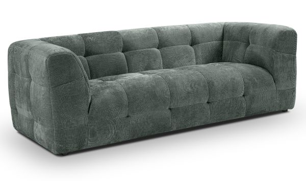 Sofa Astaro in petrol Strukturstoff 2,5-Sitzer 217 cm