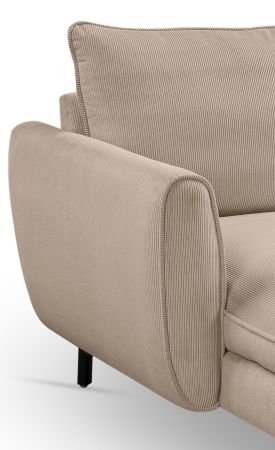 Sofa Palma in beige Cord Ecksofa U-Form 202 x 361 cm