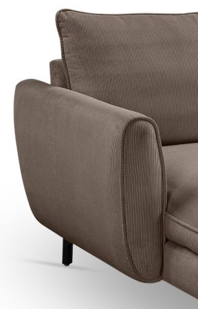 Sofa Palma in braun-beige Cord Ecksofa U-Form 202 x 361 cm