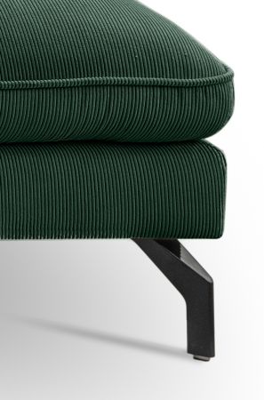 Sofa Palma in gr�n Cord Ecksofa U-Form 202 x 361 cm