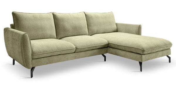 Sofa Palma in gr�n Webstoff Ecksofa 5-Sitzer 259 x 167 cm