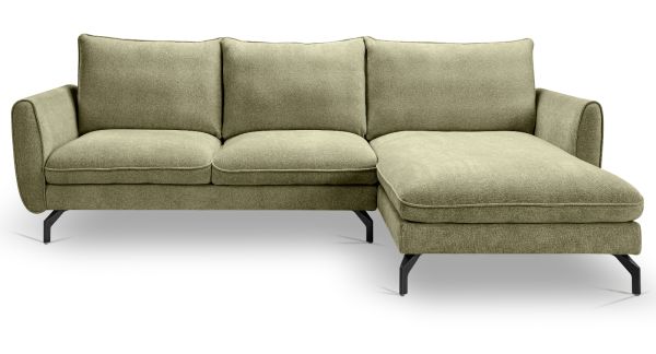 Sofa Palma in gr�n Webstoff Ecksofa 5-Sitzer 259 x 167 cm