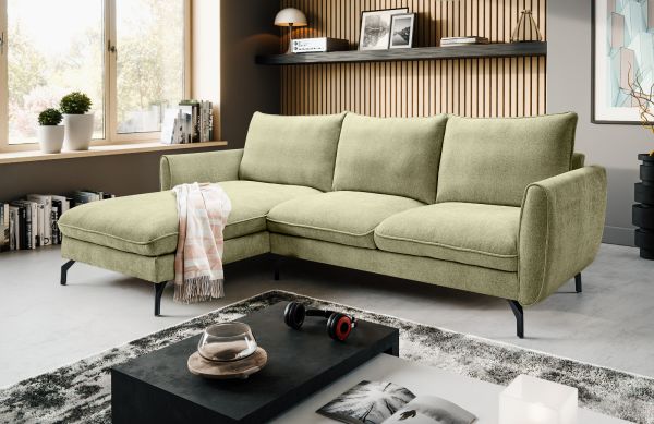 Sofa Palma in gr�n Webstoff Ecksofa 5-Sitzer 259 x 167 cm