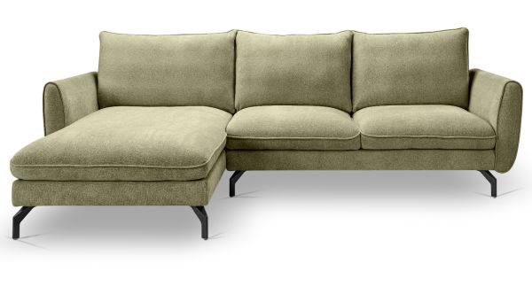 Sofa Palma in gr�n Webstoff Ecksofa 5-Sitzer 259 x 167 cm