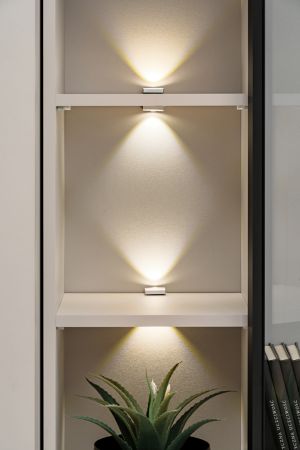 Wohnwand Fancy in Viking Eiche und Kaschmir Schrankwand h�ngend 240 cm inkl. LED, Push-to-Open