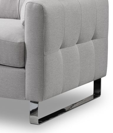 Sessel Alanto in hellgrau Flachgewebe Clubsessel 93 x 94 cm