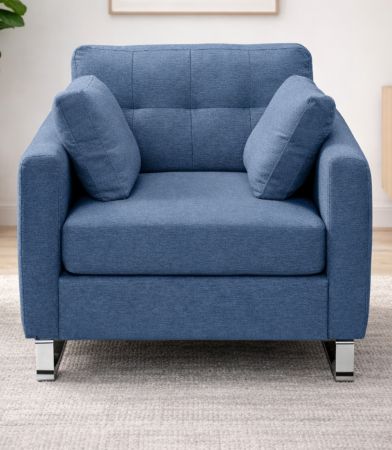 Sessel Alanto in blau Flachgewebe Clubsessel 93 x 94 cm