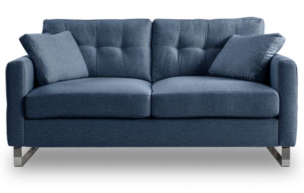 Sofa Alanto in blau Flachgewebe 2-Sitzer 175 cm