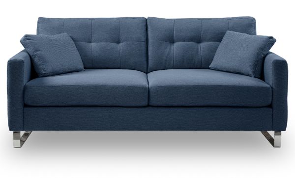 Sofa Alanto in blau Flachgewebe 2,5-Sitzer 203 cm