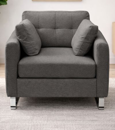 Sessel Alanto in grau Flachgewebe Clubsessel 93 x 94 cm