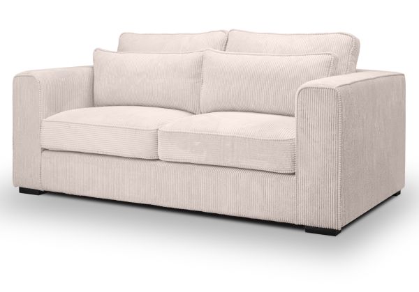 Sofa Canedo in grau-beige Cord Couch 2,5-Sitzer 200 cm