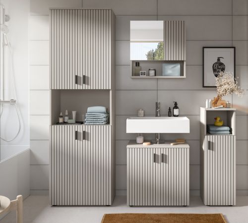 Waschbeckenunterschrank Livia in Kaschmir Badezimmer Unterschrank 60 cm