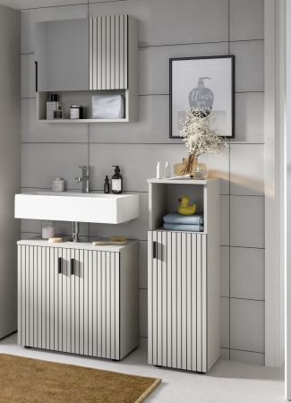Badezimmer Kommode Livia in Kaschmir Badschrank 30 x 95 cm