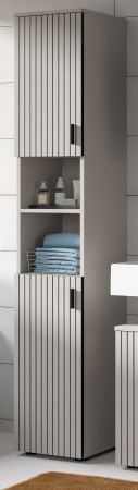 Badezimmer Hochschrank Livia in Kaschmir Badschrank 30 x 192 cm