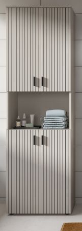 Badezimmer Hochschrank Livia in Kaschmir Badschrank 60 x 192 cm