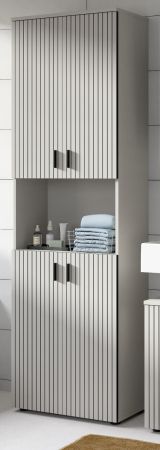 Badezimmer Hochschrank Livia in Kaschmir Badschrank 60 x 192 cm