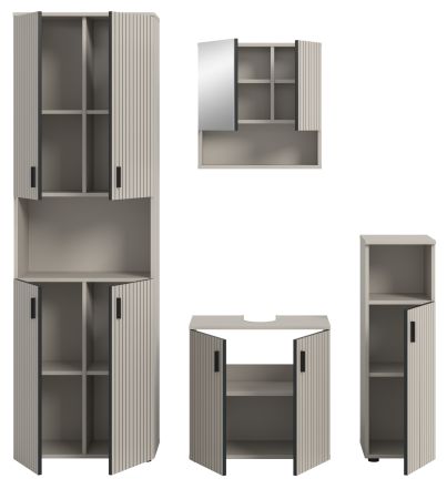 Badm�bel Set 4-teilig Livia in Kaschmir Badkombination 180 x 192 cm