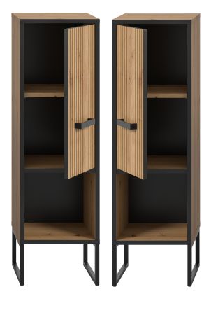 Badezimmer Kommode Scana in Artisan Eiche Badkommode 30 x 101 cm, Soft-Close