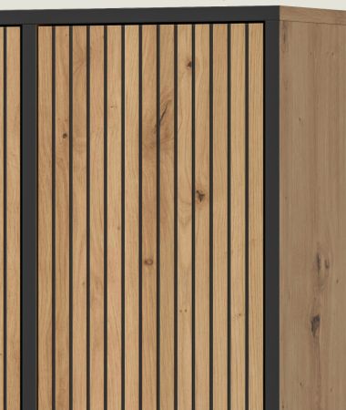 Badezimmer Hochschrank Scana in Artisan Eiche Badschrank 59 x 159 cm, Soft-Close