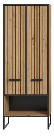 Badezimmer Hochschrank Scana in Artisan Eiche Badschrank 59 x 159 cm, Soft-Close