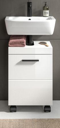 Waschbeckenunterschrank Talerno in wei� Hochglanz Badezimmer Unterschrank 40 x 58 cm