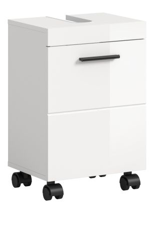Waschbeckenunterschrank Talerno in wei� Hochglanz Badezimmer Unterschrank 40 x 58 cm