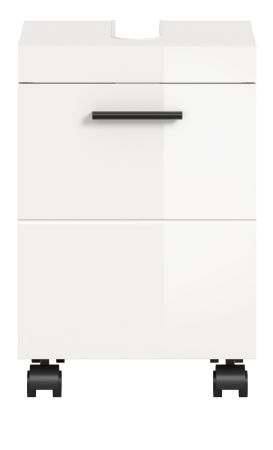 Waschbeckenunterschrank Talerno in wei� Hochglanz Badezimmer Unterschrank 40 x 58 cm