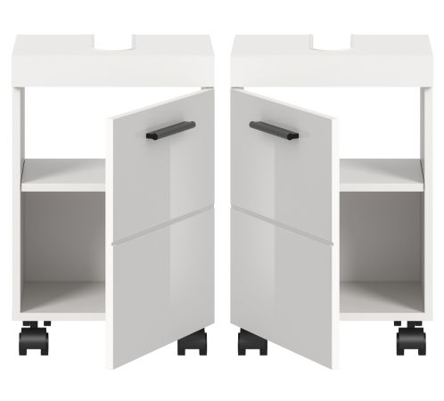 Waschbeckenunterschrank Talerno in wei� Hochglanz Badezimmer Unterschrank 40 x 58 cm