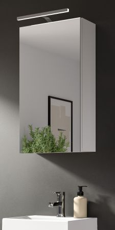 Badezimmer Spiegelschrank Talerno in wei� 1-t�rig 38 x 77 cm