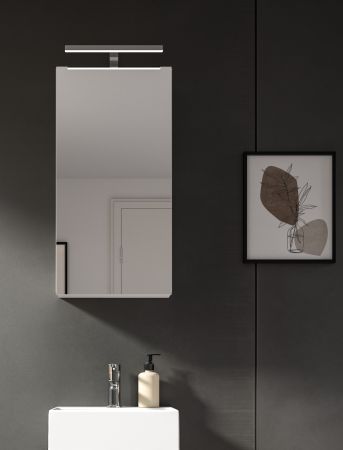 Badezimmer Spiegelschrank Talerno in wei� 1-t�rig 38 x 77 cm