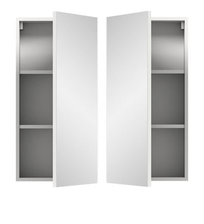 Badezimmer Spiegelschrank Talerno in wei� 1-t�rig 38 x 77 cm