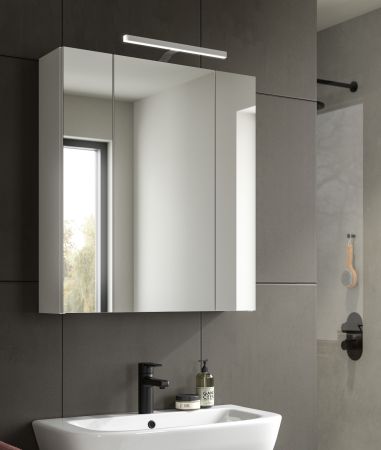 Badezimmer Spiegelschrank Talerno in wei� Badschrank 3-t�rig 60 x 70 cm