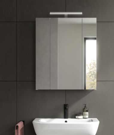 Badezimmer Spiegelschrank Talerno in wei� Badschrank 3-t�rig 60 x 70 cm