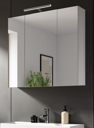 Badezimmer Spiegelschrank Talerno in wei� 3-t�rig 82 x 77